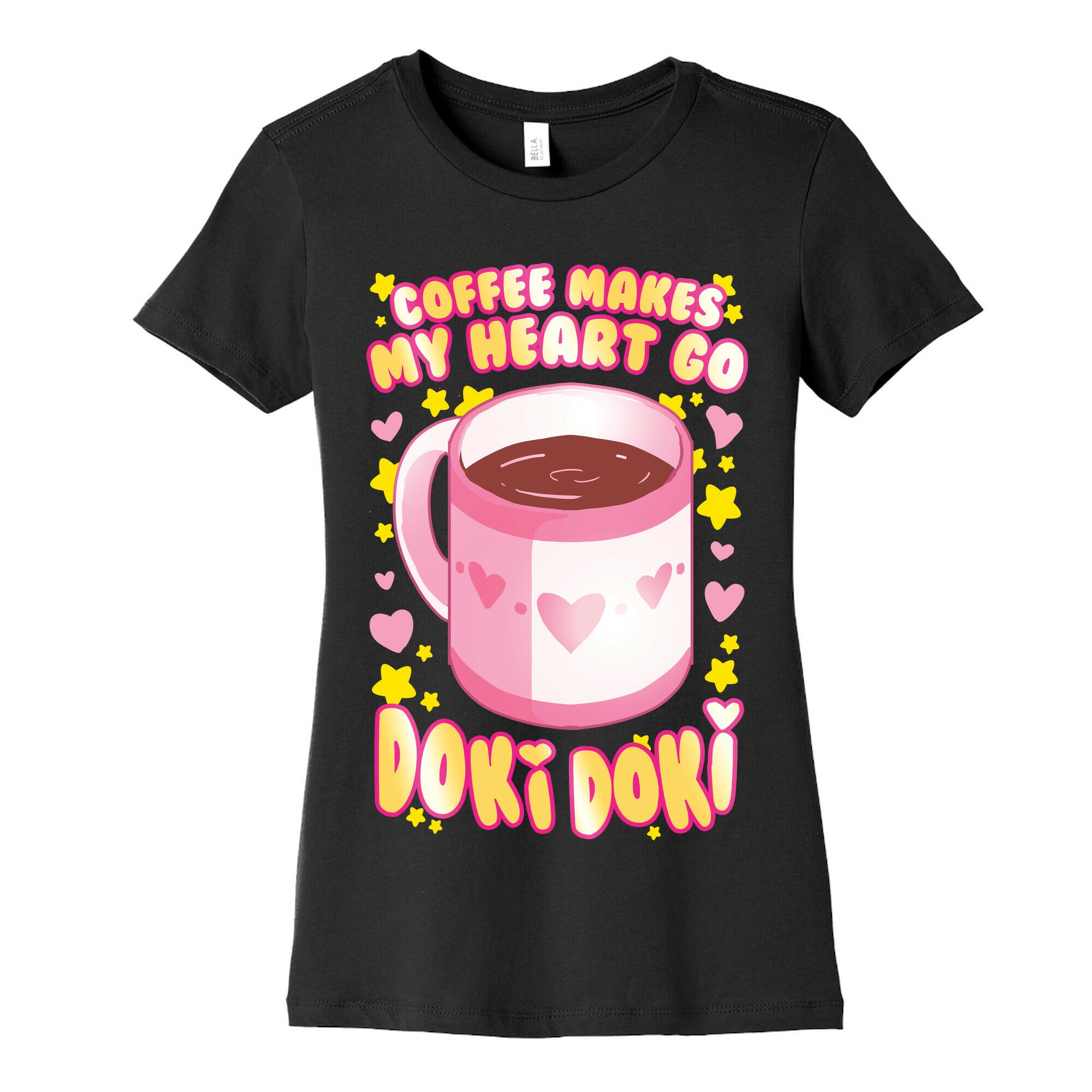 Coffee Makes My Heart Go Doki Doki Women's Cotton Tee